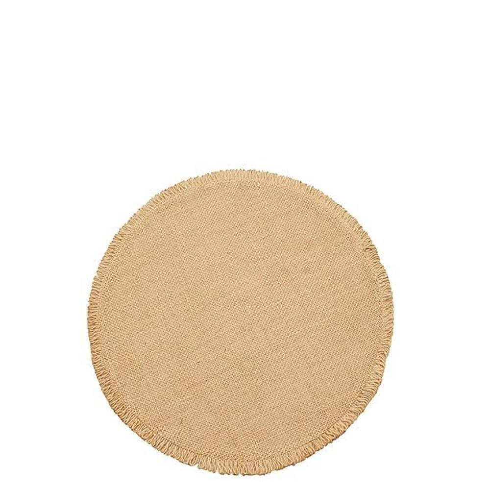 Walton & Co Beige Circular Jute Placemat